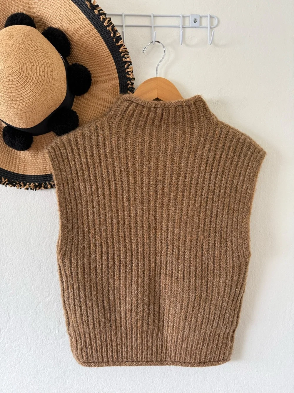 Madewell Stimpson Brown Wool Blend Sweater Vest Size XS